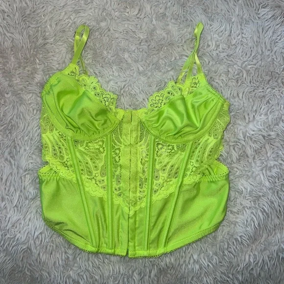 Neon Green Corset top - Picture 2 of 6